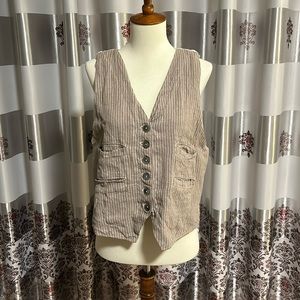 MAGNOLIA PEARL Linen four pocket vest